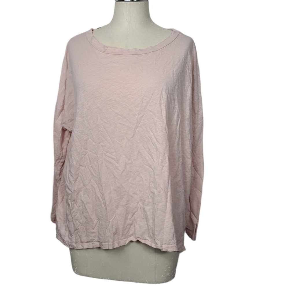 Lou & Grey Pink Scoop Neck Short M